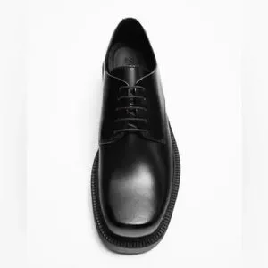 Zara | Shoes | Nwt Zara Man Black Leather Chunky Laceup  display picture 1